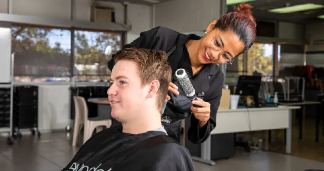 Hairdressing Salon, purpose-built salons give our hairdressing students an opportunity to put theory into practice
