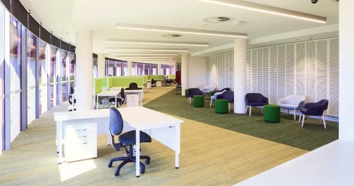 The pilot drop-in space offers a variety of workspace configurations that allows WSU staff & students
