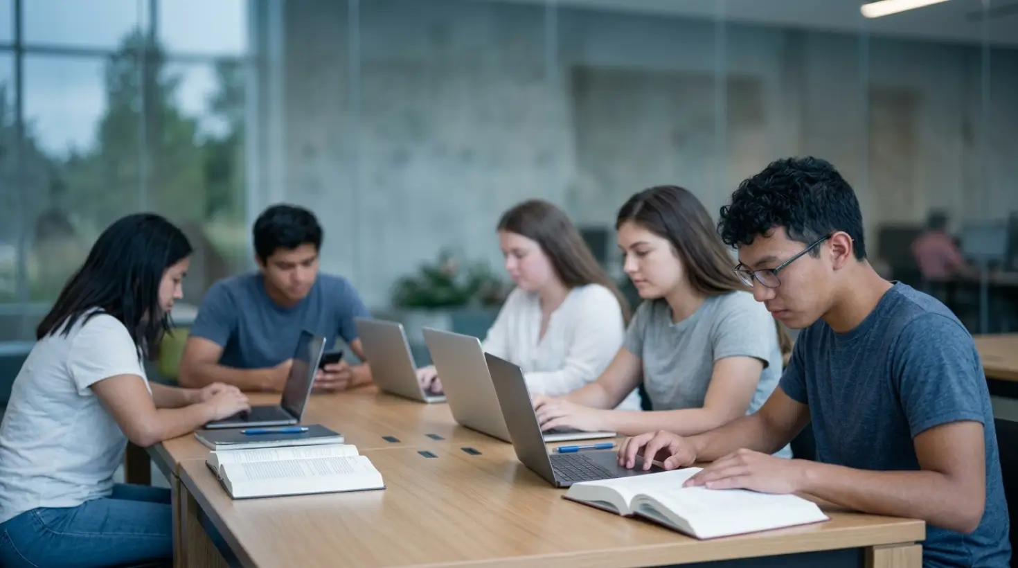 Students on campus