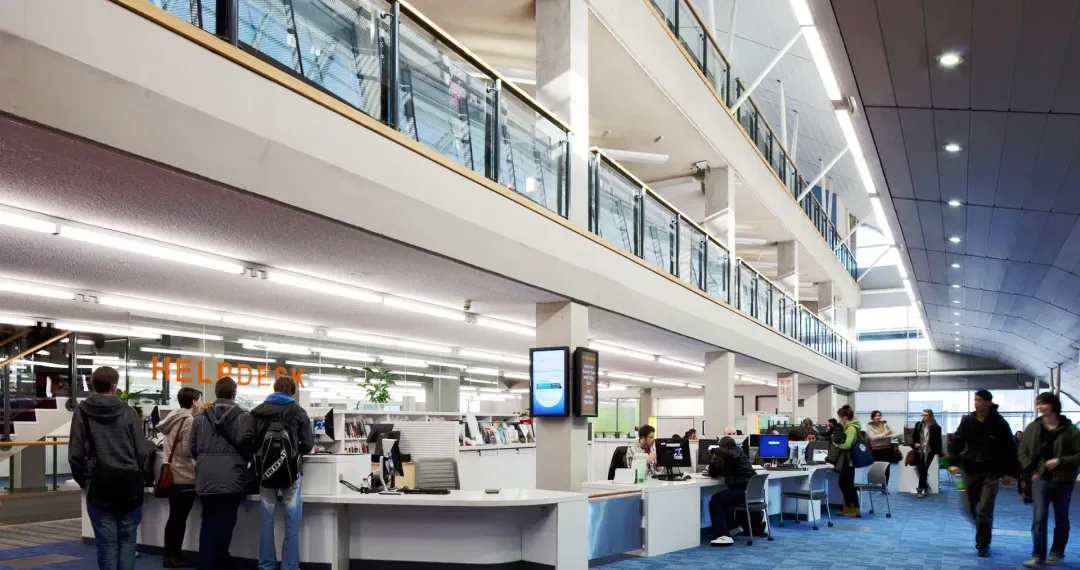 Adsetts Library for students needing private or group spaces for discussions or presentations