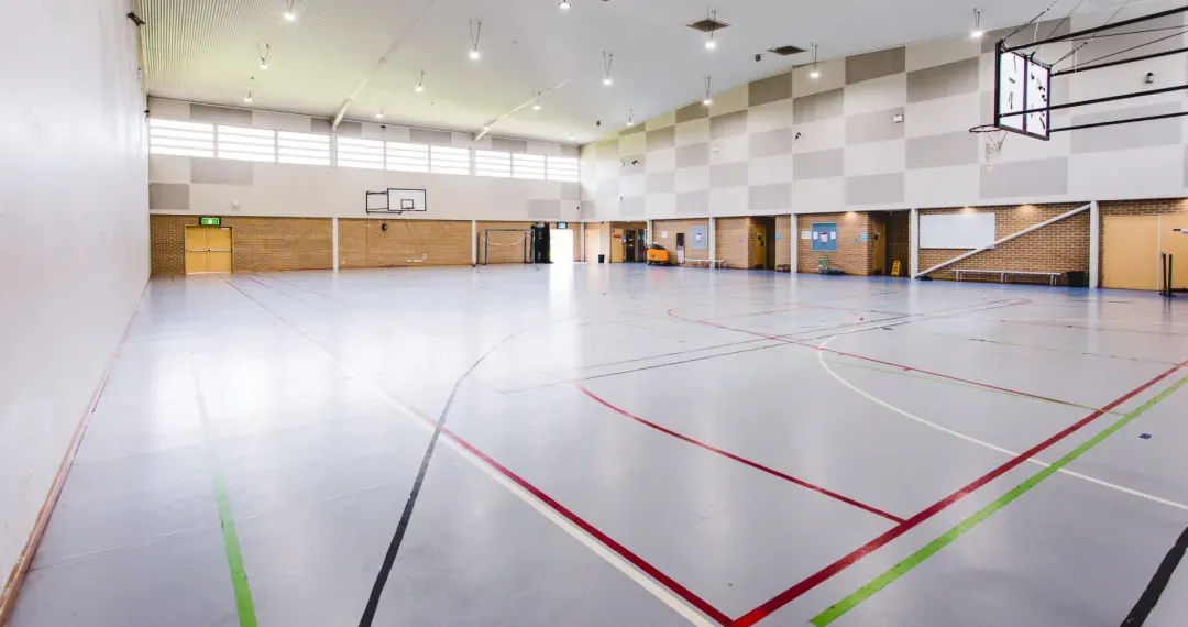 Full Sized Basketball Court, used for variety learning activities by sport and exercises science students