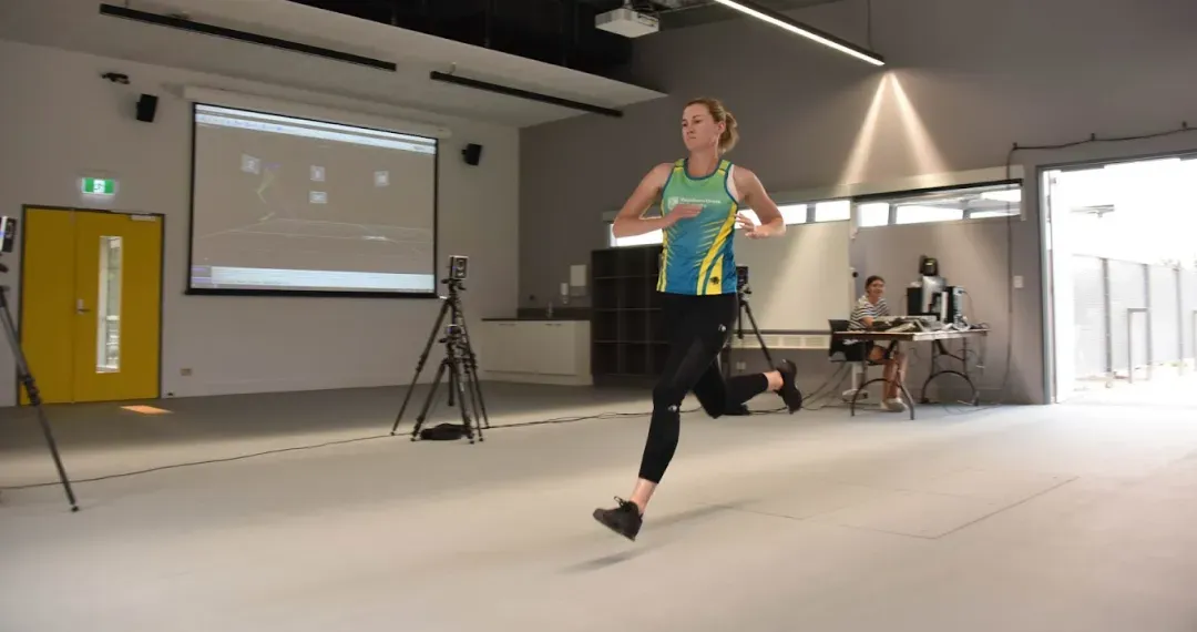 Biometric Track, a running track flows through to teach mechanics for movement, with motion-capture system