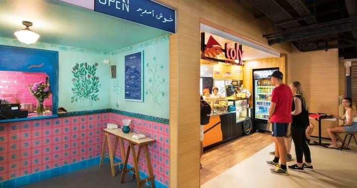 Various and optional food hub for student and lecturer