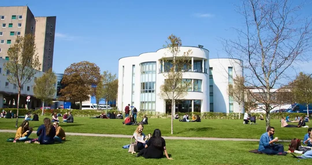 Campus Green offers beautiful spot in the middle of campus for students gather to enjoy the sunshine