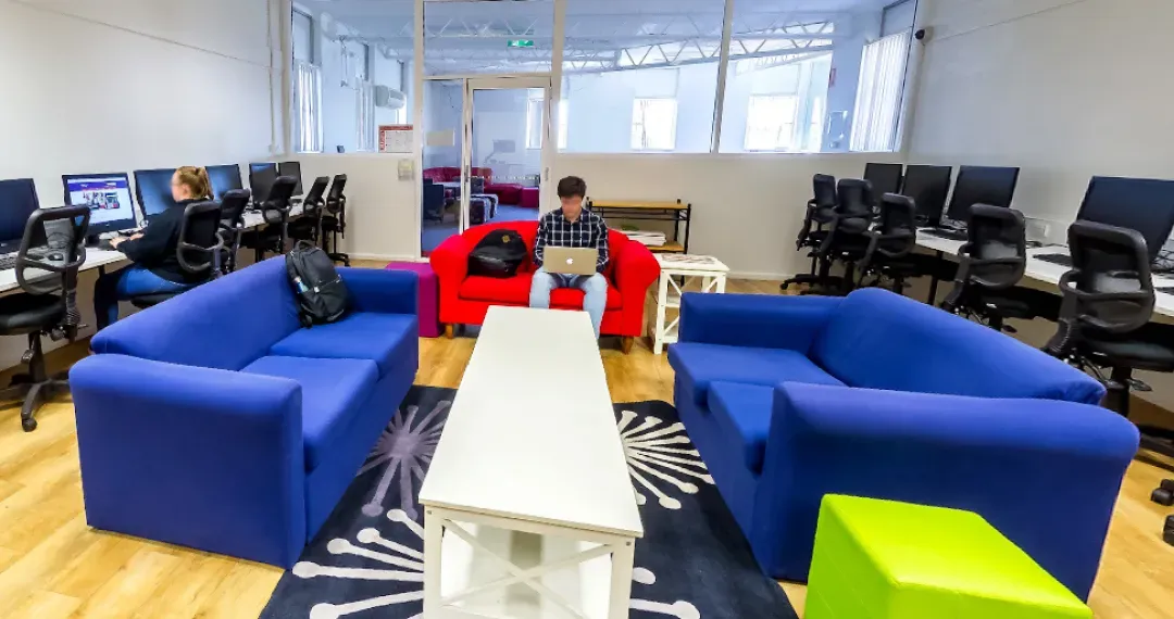 Computer Lab, equipped with modern desktop computers or laptops