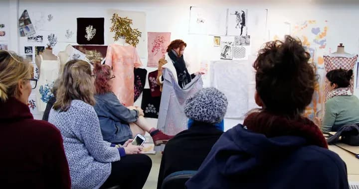 The Fashion and Textile program is run out of two dedicated studio spaces, for screen printing, dyeing and fabric