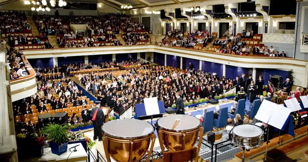 De Montfort Hall has a seating capacity of approximately 1,500 popular venue for performances, and graduation