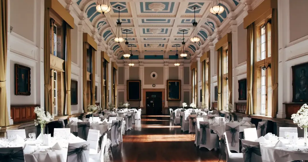 Founder's Dining Hall, a Grade I listed heritage site, has been serving student meals since 1886with its Victorian décor