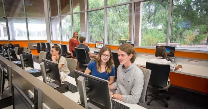 E-Lab, students have 24 hour access to on-campus computing facilities