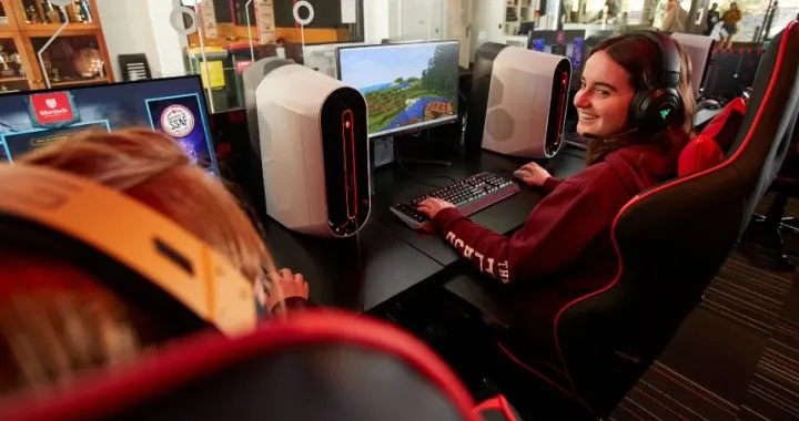 Esports Gaming Hub, used for a range of opportunities from casual gaming after class to researchers performing