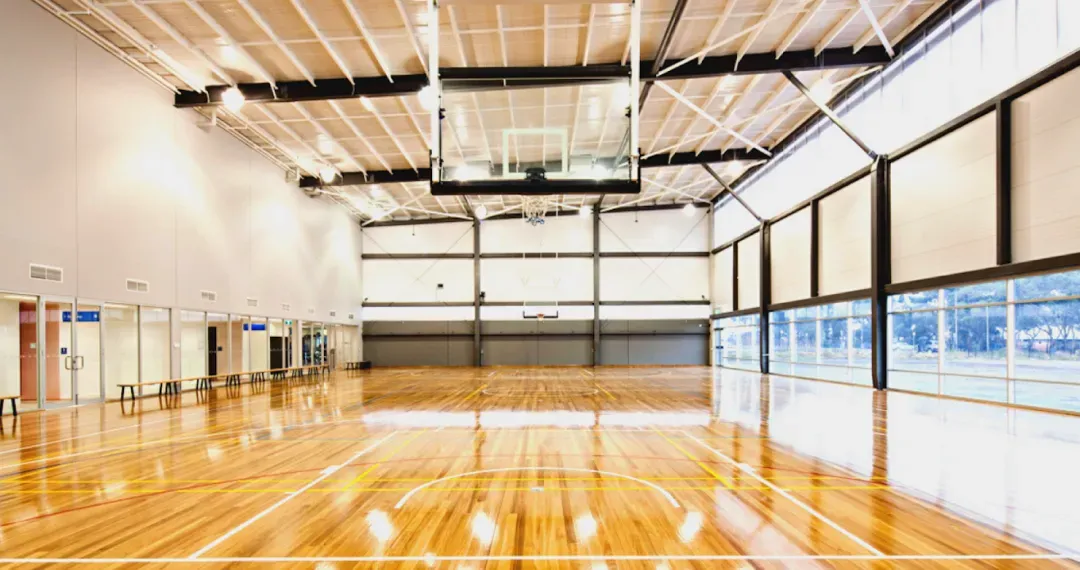 The St Albans Health and Fitness Centre, multi-purpose sports court for basketball, netball, badminton and volley ball