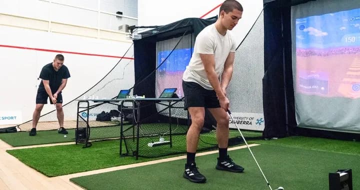 Practice your swing at one of our golf simulator bays located on campus in University of Canberra
