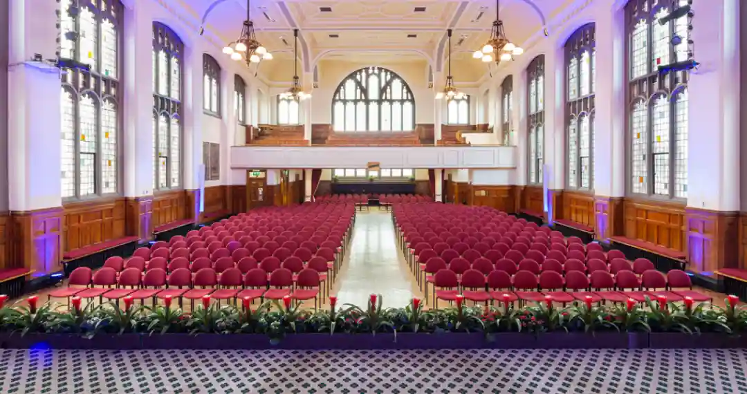 Great Hall is the focus for the University’s ceremonial activities, principally the main degree presentation ceremonies