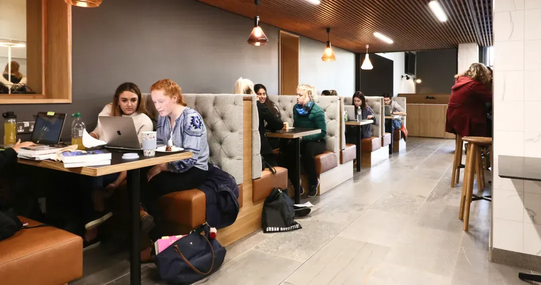For student convenience, there is a cafe within the library for refreshments