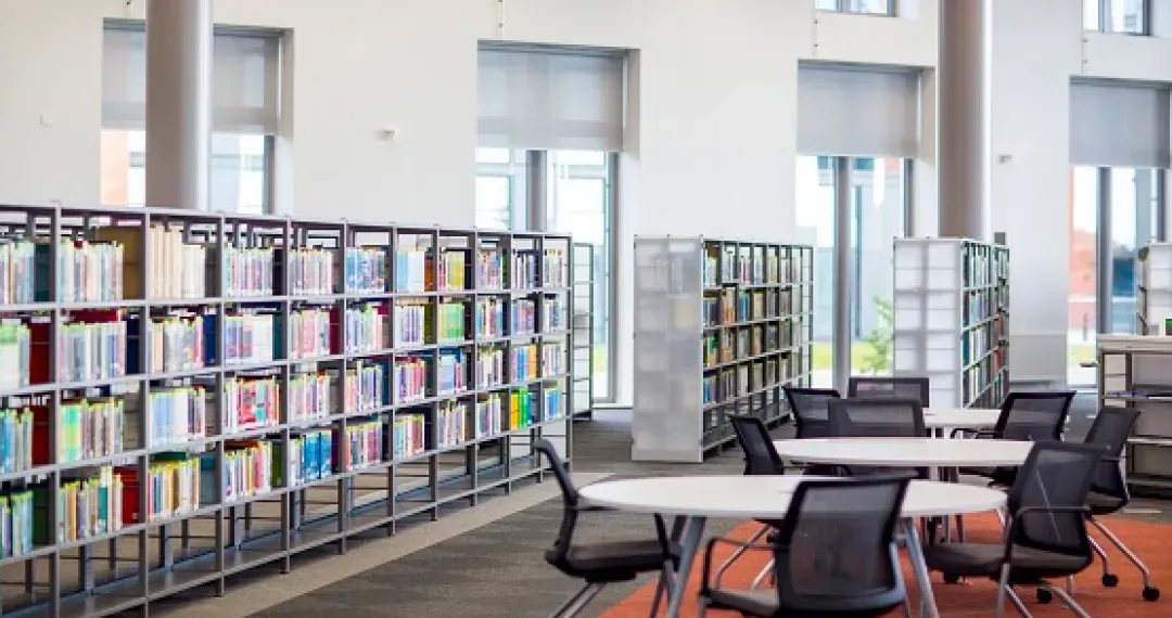 Library Llyfrgell modern and well-equipped for student learning and research suited silent, quiet, and group study zones