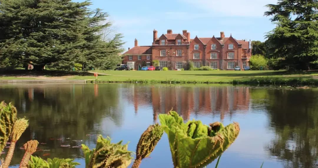 Campus own lake, perfect for relaxing with friends on a sunny day.