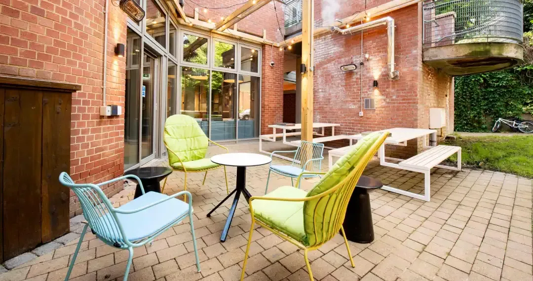 Outdoor Area well-maintained gardens and green spaces where students can relax, study, or socialize outdoors