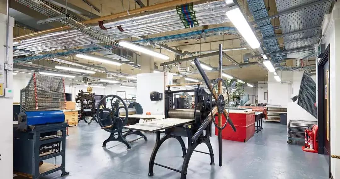 Printmaking Workshop is a vibrant space dedicated to high-quality prints on paper, textiles, or other surfaces