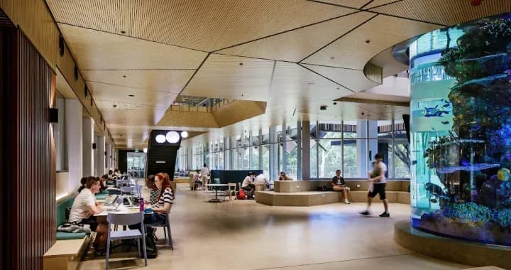 The Science Place Foyer, is place for study catch a break and aquarium view