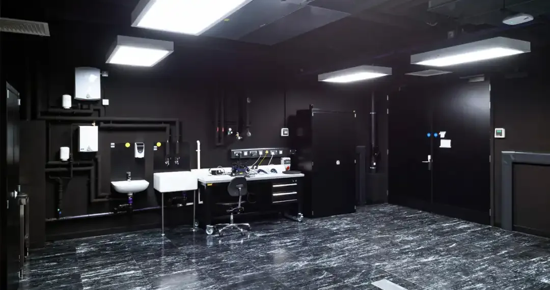 Space Park Leicester Laboratory equipped with advanced imaging and spectrometry equipment and robotic systems