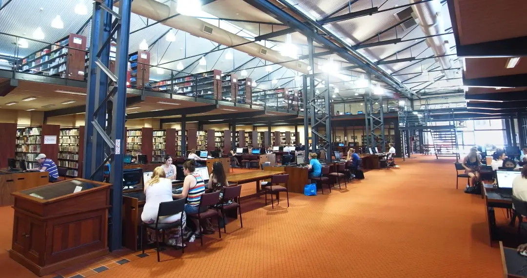 St Teresa’s Library, warehouse roof and columns to provide maximum floor area without turning it into a two storey building