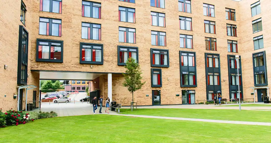 Storm Jameson Court, the heart of the campus the building offers a 24-hour reception service and a spacious lounge area