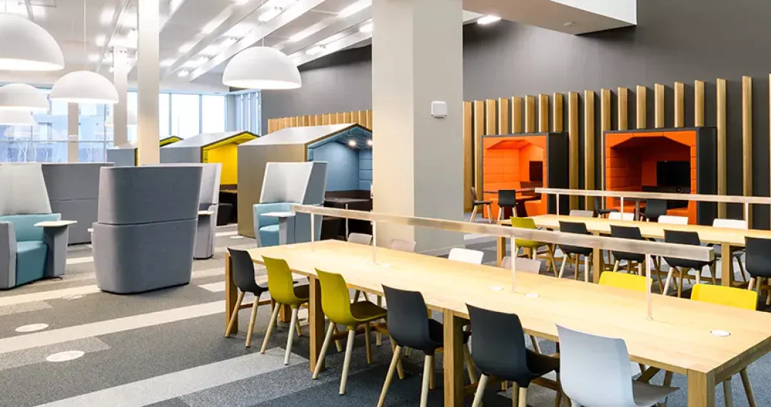 Study Area is very casual seating areas scattered throughout the building for relaxed, informal study or reading