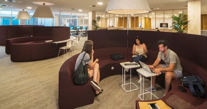 A variety of spaces and resources for students are available in the, Tech Space Pod