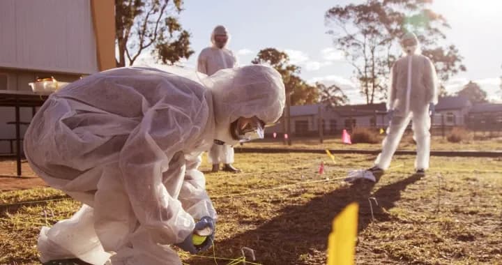 The Crime Scene House enables our students to practise realistic crime scene investigation