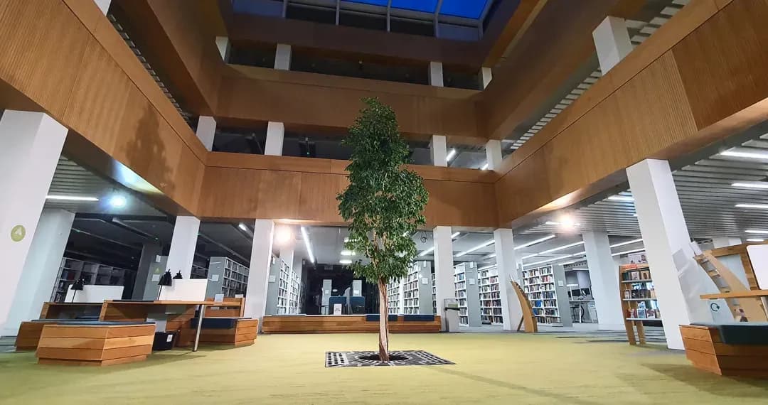 The Library is a modern, multi-purpose academic hub which provides 24/7 access to extensive resources