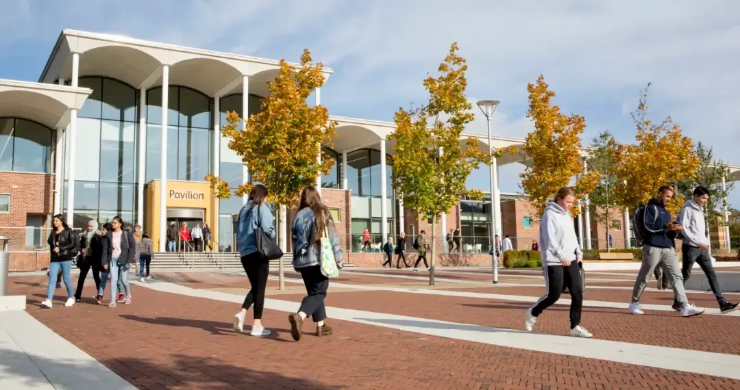 The Pavilion houses five classrooms, into a larger space accommodating up to 108 delegates in a fixed cabaret layout