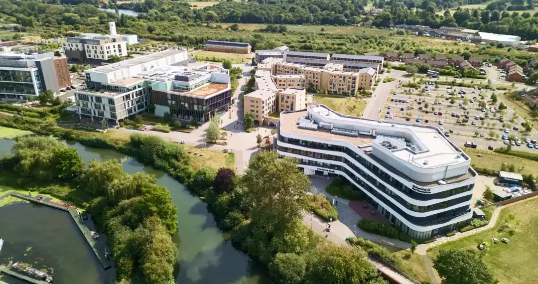 University of Northampton is opened in 2018, this state-of-the-art campus combines eco-friendly environment