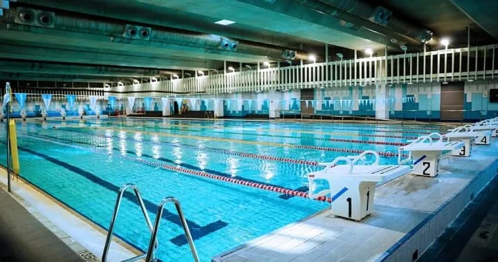 Featuring an Olympic-size swimming pool, this facility is perfect for lap swimming and aquatic workouts