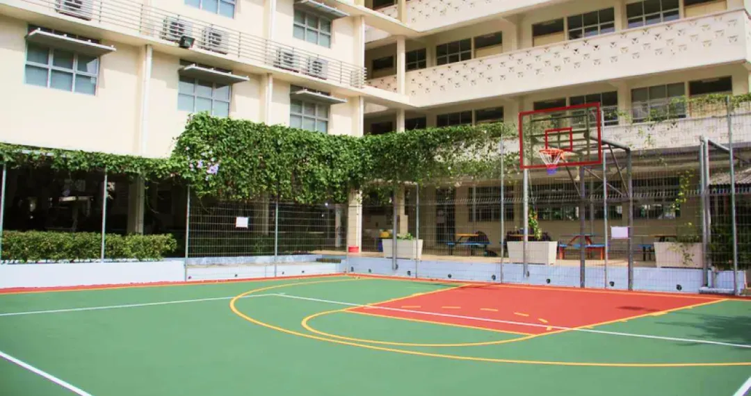 Basketball court students can play basketball recreationally, practice skills, or organize informal games on campus