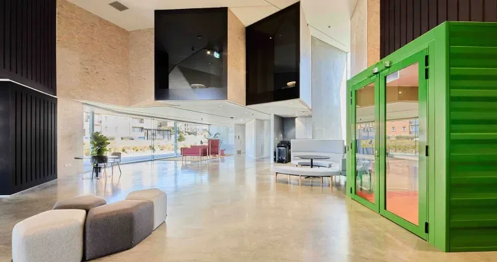 The College of Business and Economics’ Tech Solutions Hub, a Business Incubator and a public demonstration space inside