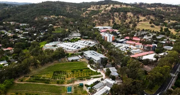 Aerial view of the Waite campus