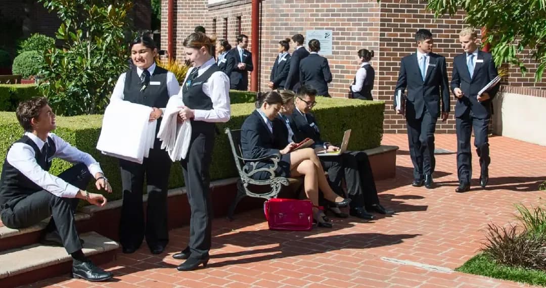 The campus plaza is often a central hub for social interaction, events, and activities