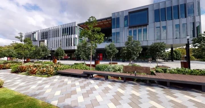 The Central Courtyard which has campus dining outlets, graduation hall, learning spaces and function rooms