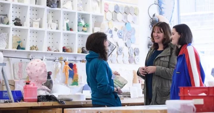 The Design Studios at Bower Ashton features the Fabrication Centre, Centre for Fine Print research and collaborative learning spaces.