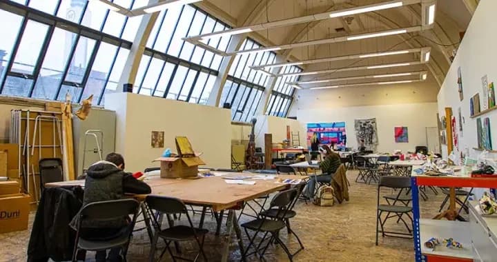 The Fine Art Studio is one of the School of Art facilities that allows students to work and share their art.