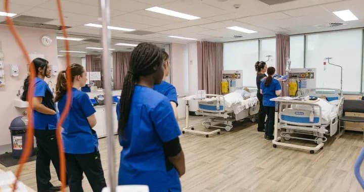 Nursing facilities & simulation lab. Involved in a range of health care activities that are designed to provide care to people