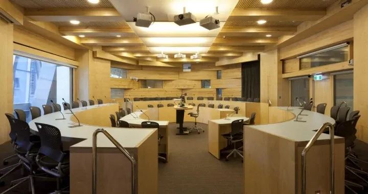 Oval classroom is designed designed to facilitate interaction and dialogue, UTS Business School, Dr Chau Chak Wing Building