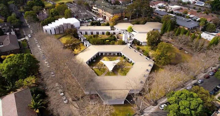 Arial view of Rozelle Campus at UTAS Sydney
