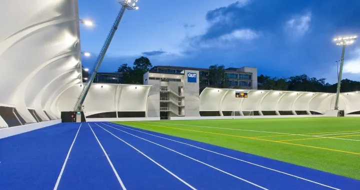 The Kelvin Grove Sports Field is a FIFA-accredited football field built three levels above ground