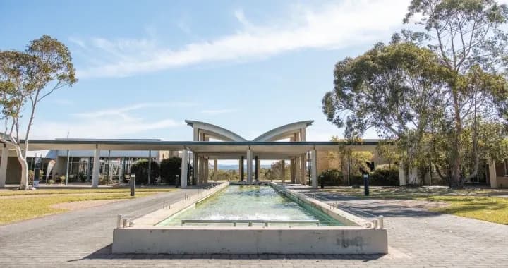 Iconic architecture and duck pond Shoalhaven campus