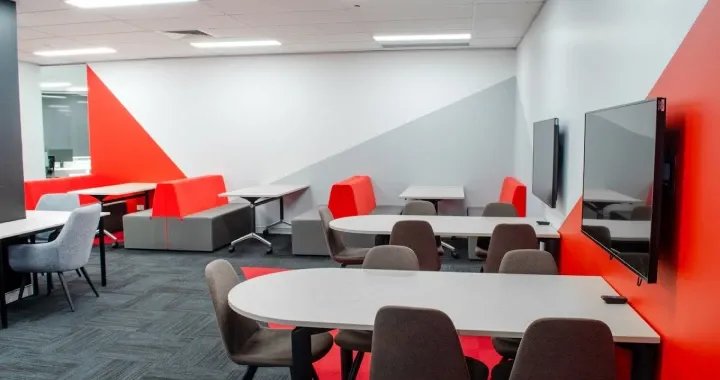 Student Space, with television facilities to help discussion group and enhance education campus