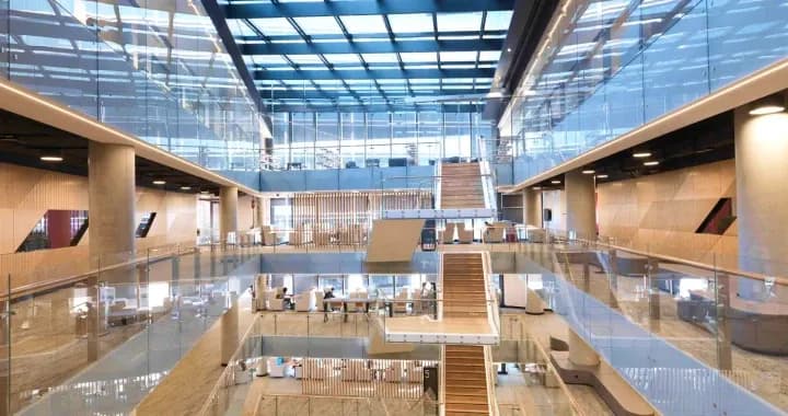 Iconic of Parramatta City Campus, a striking triangular atrium, which will draw light into the centre of the building