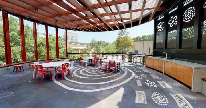 Walanga Muru Pavillion - a functional and beautiful gathering place for Aboriginal and Torres Strait Islander students, staff and visitors